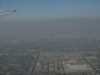 LAX Los Angeles downtown in smog.jpg