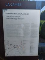 La Cambe-Ausstellung: weitere Carentan-Karte / Ausstellungstafel.