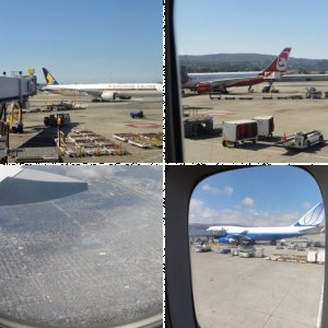 Aus dem Flieger raus