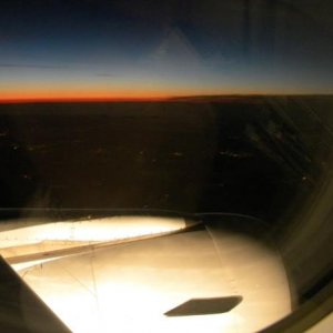 morgens auf dem Weg von BRE nach FRA
