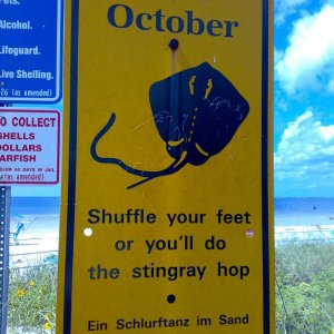 Warnschild Fort Myers Beach