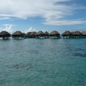 Die Overwater Bungalows im Sheraton Moorea