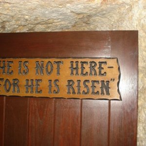 hes not here