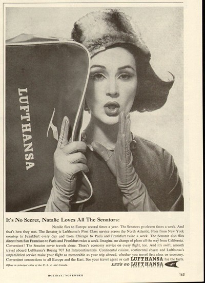 ad 1960h lufthansa stew