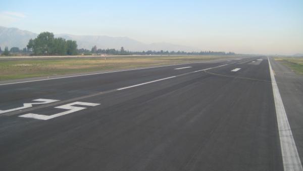 Umdrehen am Ende der Runway